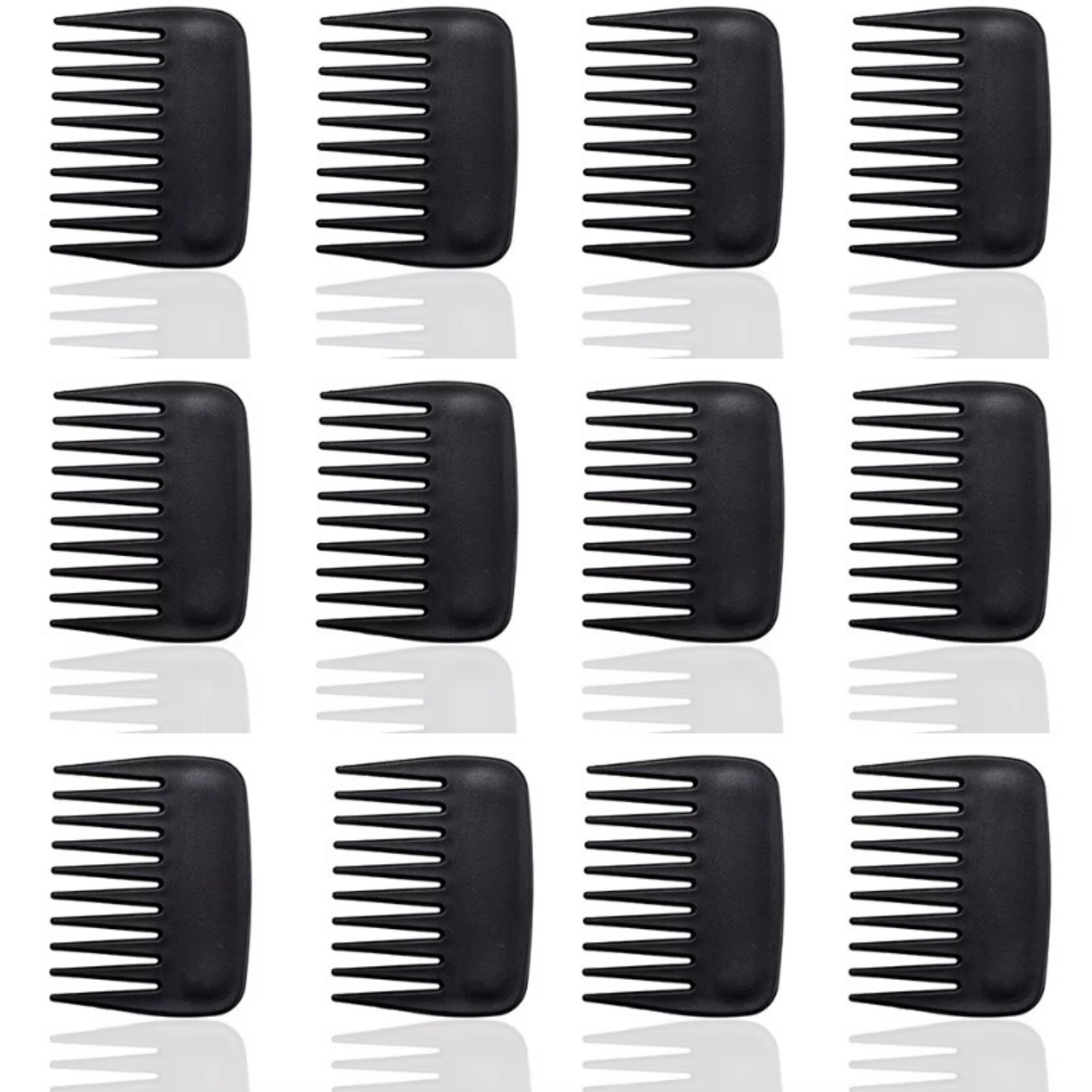 Detangling Wide Comb - جديد 12 قطعة مشط بلاستيكي للجيب