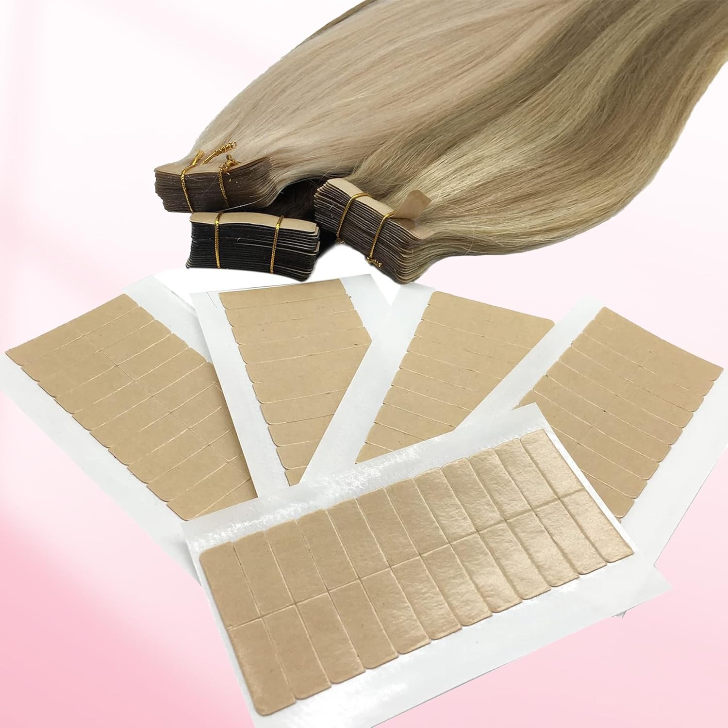 Hair Extension Tape In - 72 شريطًا (6 أوراق) من شريط