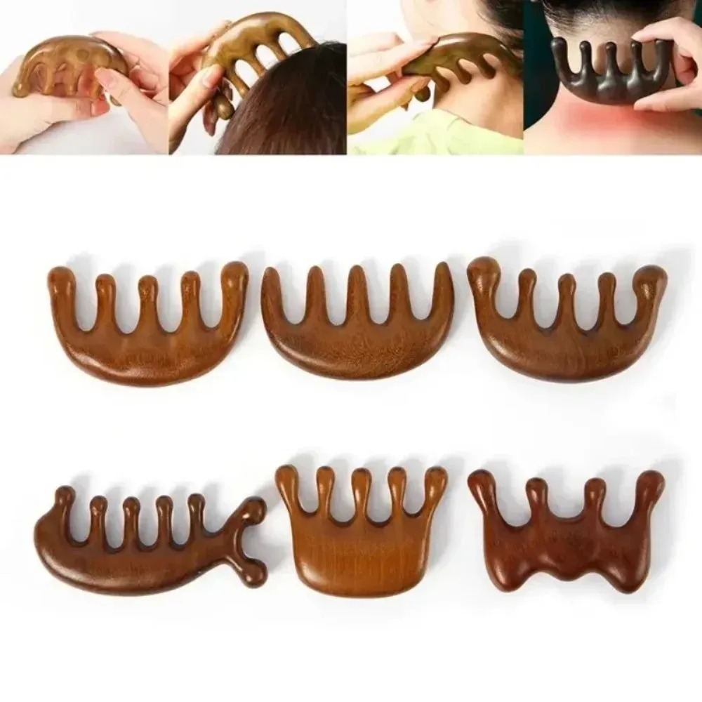 Detangling Wide Comb - مشط تدليك خشبي للرأس والوجه وفروة