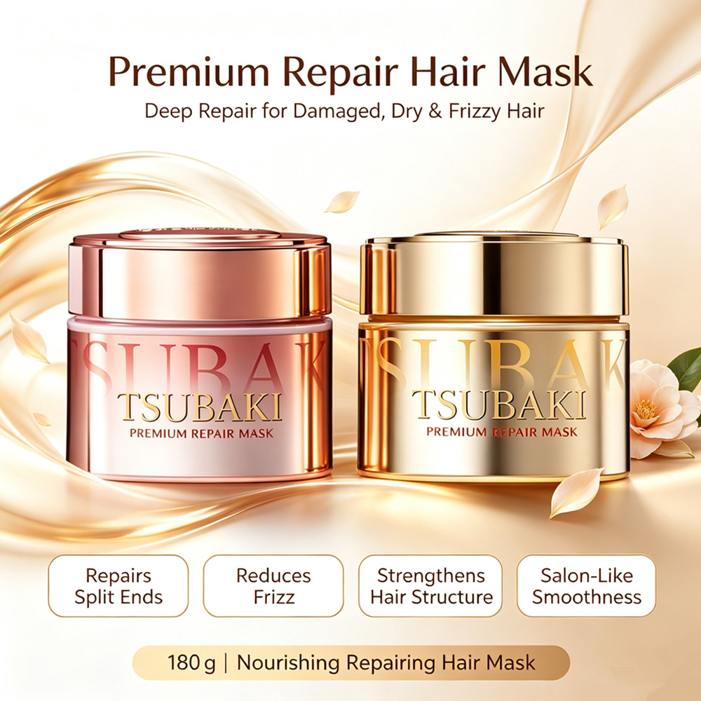 Hair Care Tsubaki - قناع إصلاح الشعر المميز من تسوبيكي