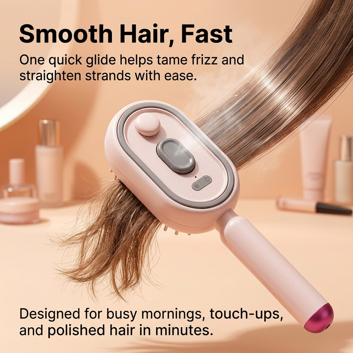 Hair Care Is Self Care - مشط شعر كهربائي ذاتي التنظيف مع