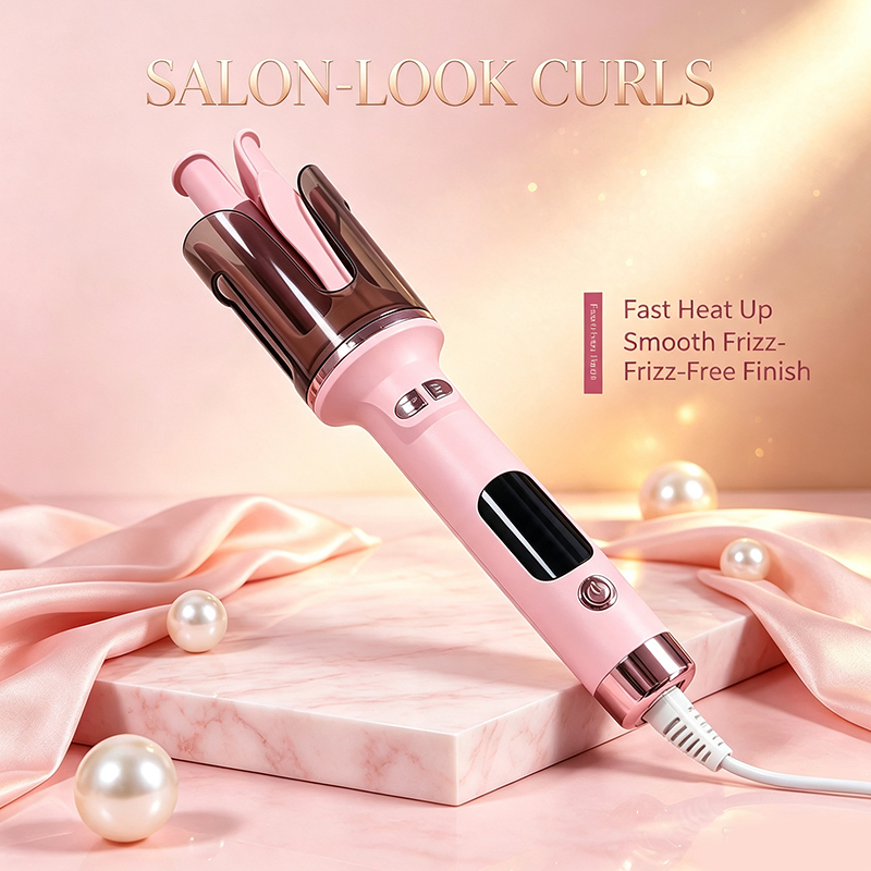 Hair Care Korean - مكواة تجعيد الشعر الأوتوماتيكية سهلة الاستخدام،
