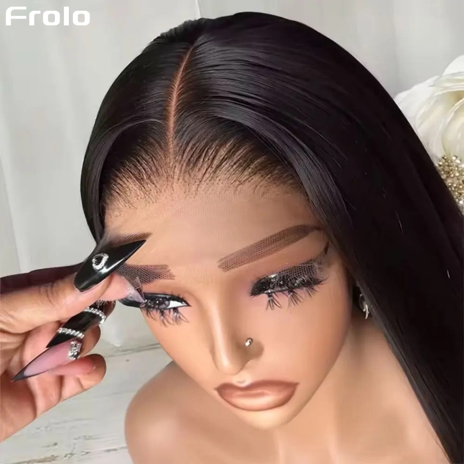 Lace Front Wig - باروكة شعر بشري مستقيم بدون غراء