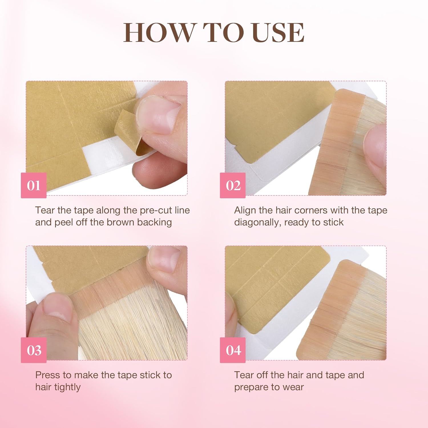 72 شريطًا (6 أوراق) من شريط تم - مراجعة Hair Extension Tape In وسعره