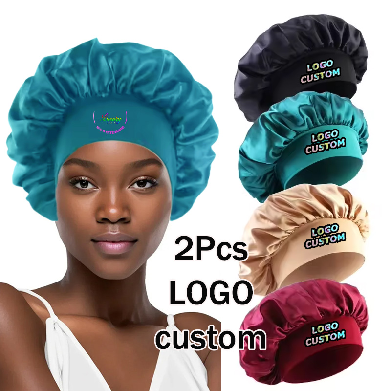 قبعة شعر من الساتان الحريري، ق - مراجعة Hair Care Logo وسعره