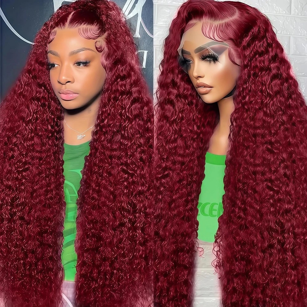 شعر مستعار بشري مموج عميق بلون - مراجعة Lace Front Wig وسعره
