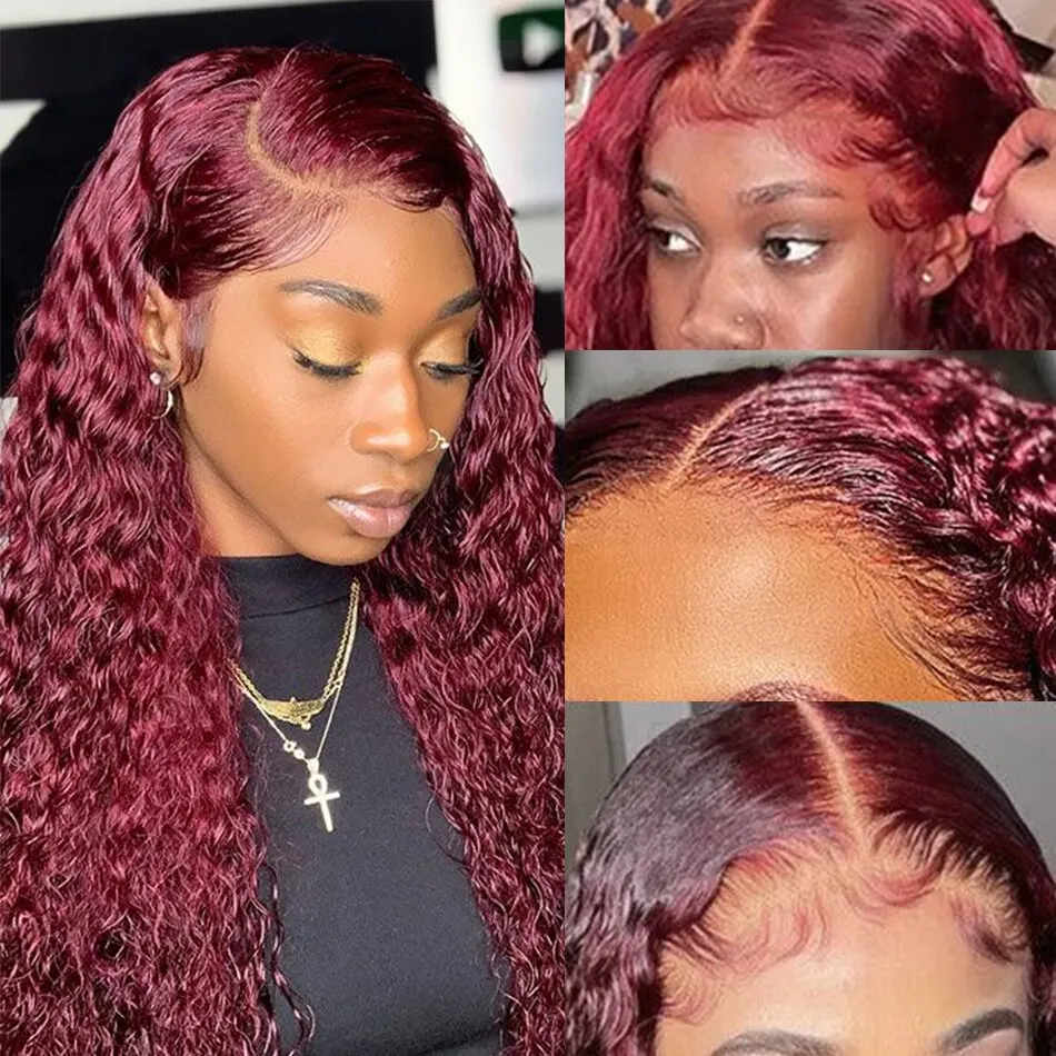شعر مستعار بشري مموج عميق بلون - مراجعة Lace Front Wig وسعره
