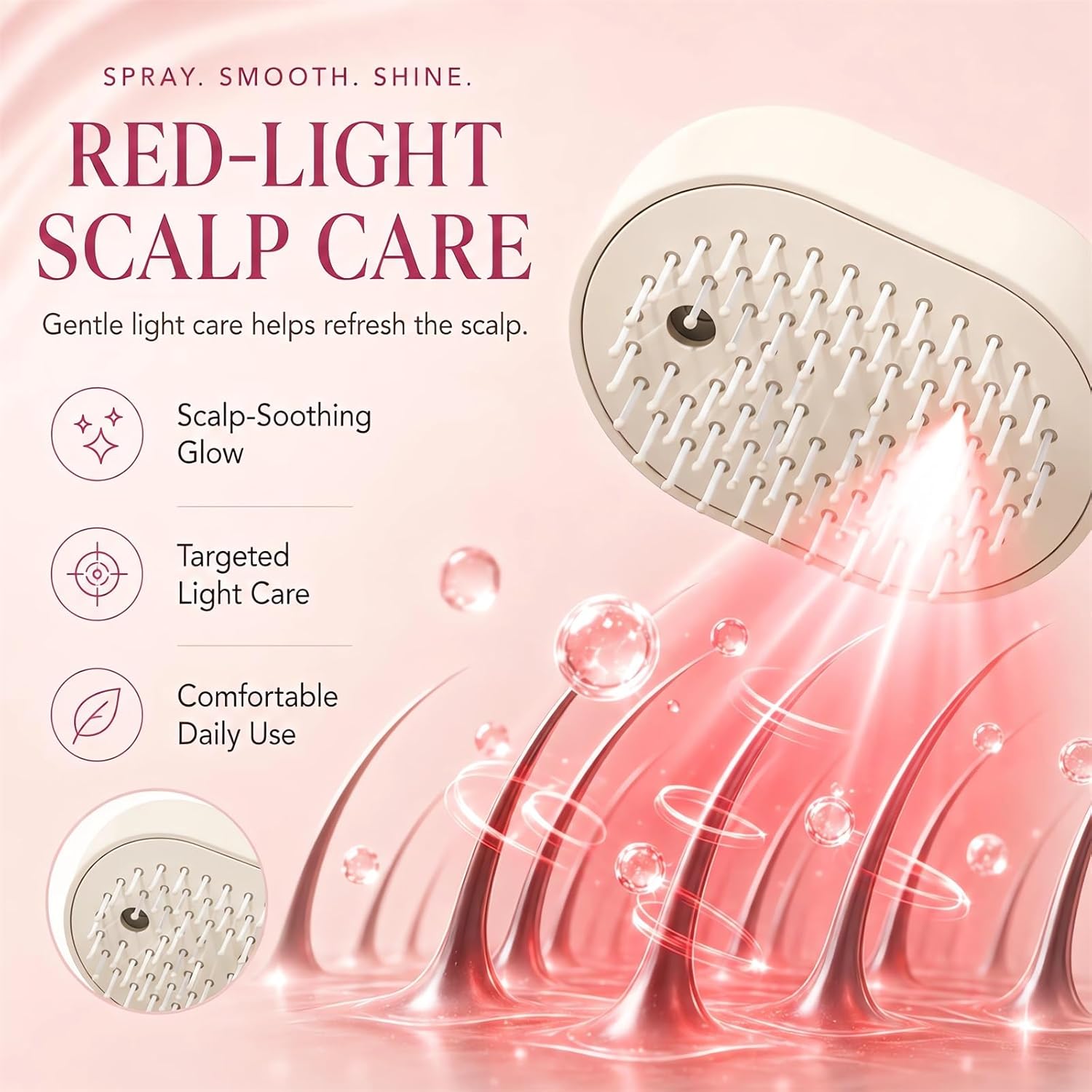 مشط تدليك متعدد الوظائف، مدلك  - مراجعة Hair Care Is Self Care وسعره