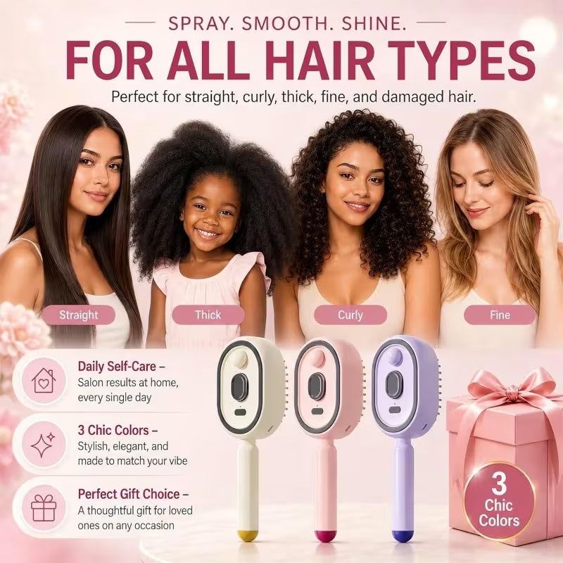 مشط تدليك كهربائي بالهواء المض - مراجعة Hair Care Is Self Care وسعره