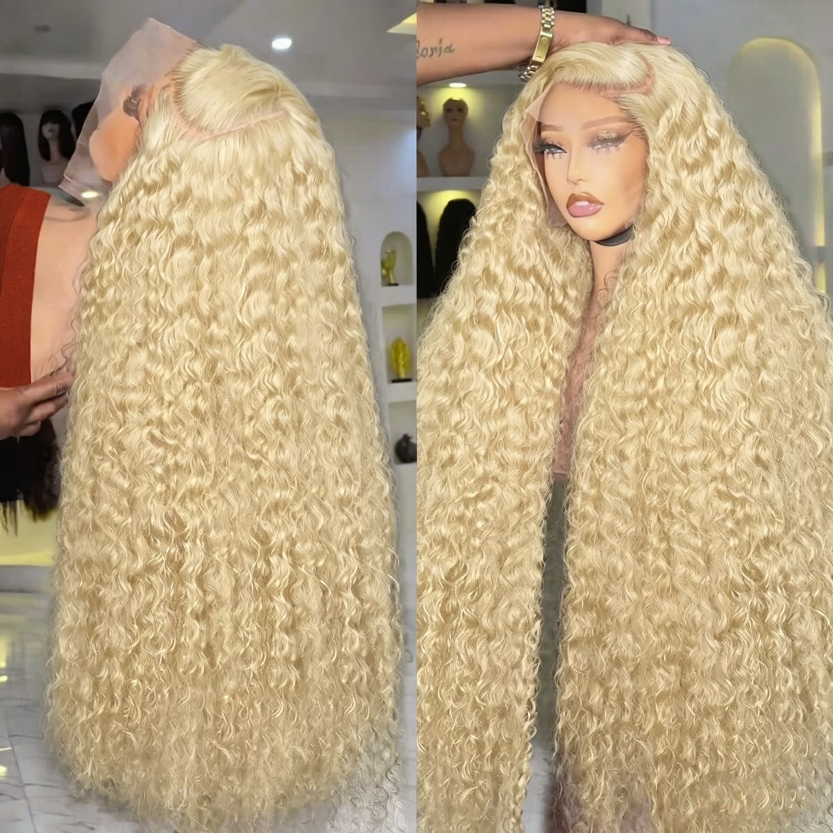 باروكة شعر مموج عميق 613 بواجه - مراجعة Lace Front Wig وسعره