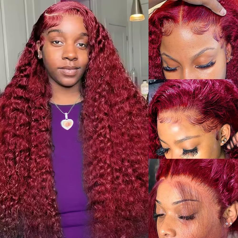 شعر مستعار بشري مموج عميق بلون - مراجعة Lace Front Wig وسعره