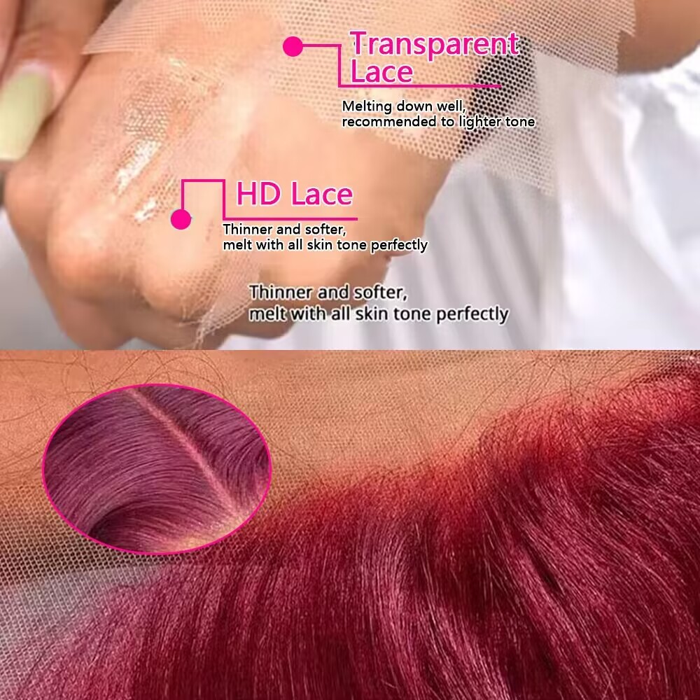 شعر مستعار بشري مموج عميق بلون - مراجعة Lace Front Wig وسعره